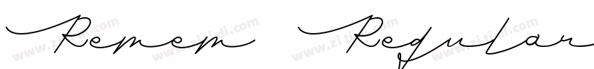 Remem Reqular字体转换
